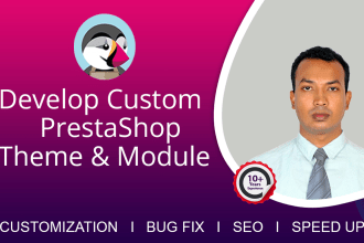 develop, customize prestashop theme, module and fix bug