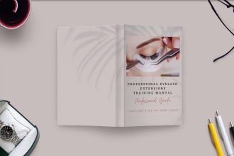 design eyelash training manual design and course manual design