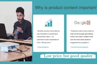 write a catchy shopify or amazon product descriptions