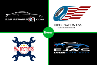 design unique car racing,repair and automotive logo
