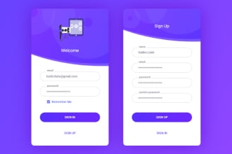 create complete login registration forgot password functions
