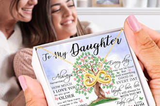 design custom shineon message card jewellery for you