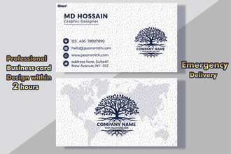 outstanding business card design in 5 hour
