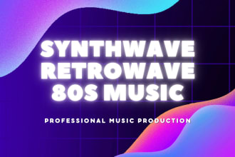 produce exclusive synthwave, retrowave music track