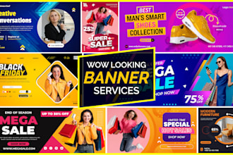 design wow looking social media web banner facebook post google post ads
