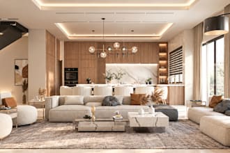 design and render realistic interiors or exteriors
