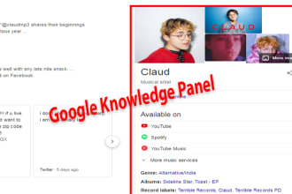 make google knowledge panel for musical artist