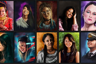 create a portrait in artistic style