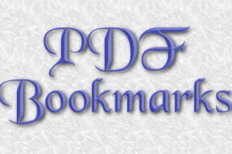 add bookmarks to your PDF document for easy navigation
