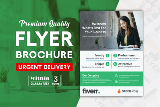design urgent flyer and brochure
