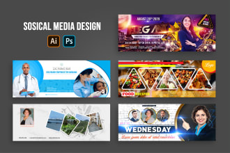 design facebook cover, page, group, social posts and banners