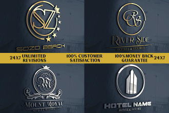 design incredible luxury hotel,restaurants, resorts logo within 24 hours