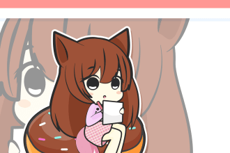 create anime chibi or kawaii character for game or fanart
