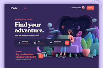 design a stunning, modern and unique website UI