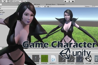 make 3d model character game for unity
