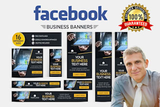 design a attractive facebook cover, ads, and logo