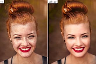 do high end retouching bg removal color change