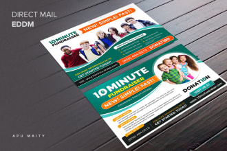 design promotional postcard, direct mail eddm or rack card
