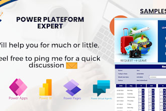 create a custom powerapps, power automate and power bi