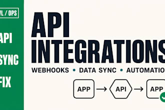build API integrations, webhooks and saas data syncs