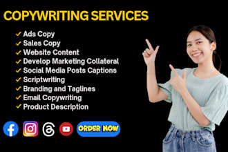 be experienced copywriter, blog post and web content