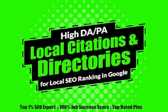 do 350 USA local citations and directories for local SEO