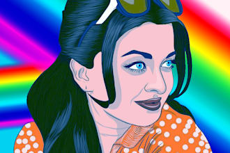 do vector color art illustration, line art, digital art, character art, sketch