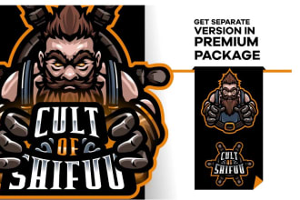 create mascot logo for your esport, sport, team, game, twitch, streamer, discord