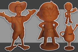 make a sculpture of your stylized character