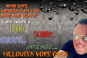 record a funny and scary halloween voice over