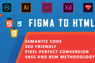 convert psd to html, pdf to html, with responsive