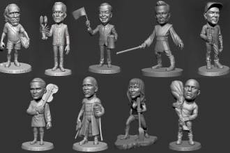 sculpt a 3d model and character for 3d printing