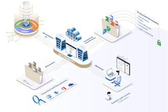 design isometric 3d infographic illustrations in 12 hours