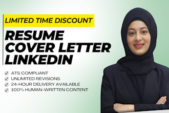 write a professional ats resume, cv, cover letter, linkedin