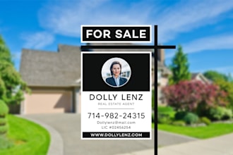 design real estate realtor signage yard sign rider billboard vinyl banner