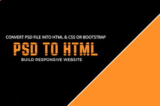 convert PSD to html with responsive