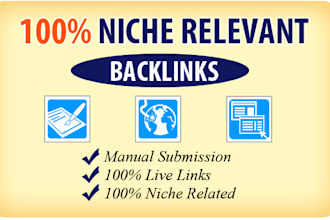 manually Create 20 Niche Related Backlinks All Approved
