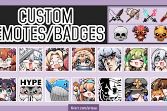 draw custom emotes and badges for twitch, youtube, discord