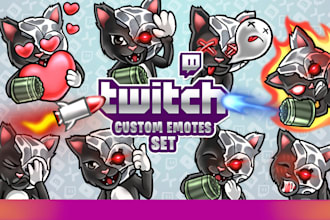 design custom twitch emotes set