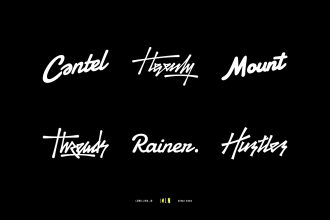 design a handwritten logo inspired by stussy, patta and more