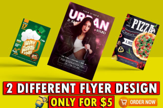 do flyer design, business flyer, brochure design in 5 hours