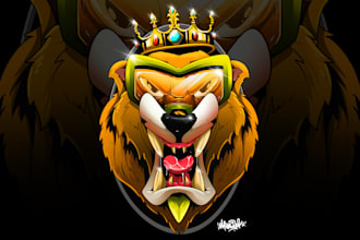 custom animal character and mascot design