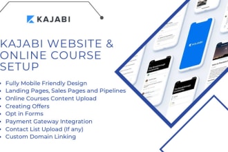 setup your kajabi website and online course