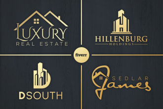 do luxury real state, construction, and building logo
