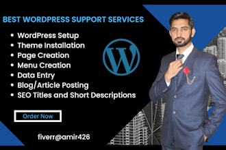 do wordpress tasks, data entry, blog post etc