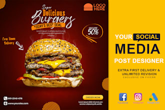 design eye catching insta facebook flyers brochures posters