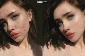 do a high end photo retouching and photoshop editing