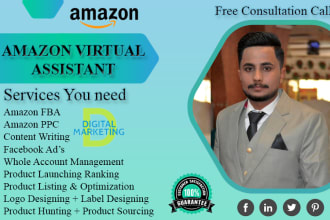 be your amazon fba consultant and amazon virtual assistant, private label, ads