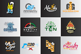 create modern, minimalist and arabic calligraphy logo