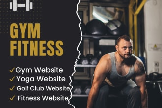 build a gym, yoga, fitness, workout sports, wellness, golf club website